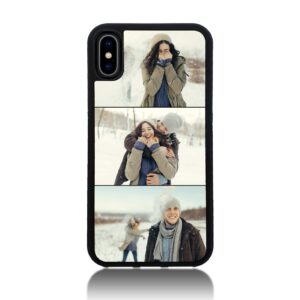 3 Photo Collage - iPhone Black Rubber Phone Case - Cornish Custom Creations