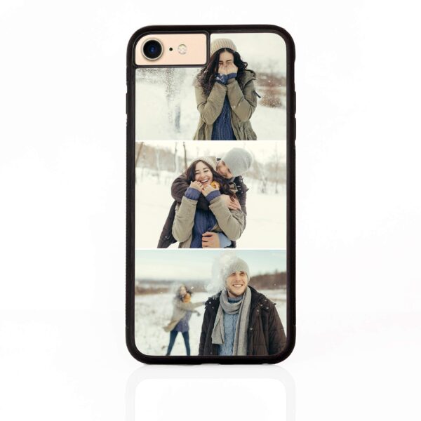 3 Photo Collage - iPhone Black Rubber Phone Case - Cornish Custom Creations