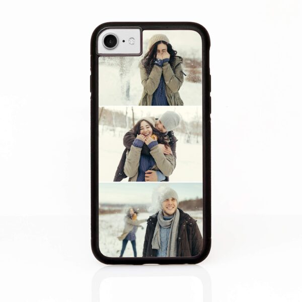 3 Photo Collage - iPhone Black Rubber Phone Case - Cornish Custom Creations