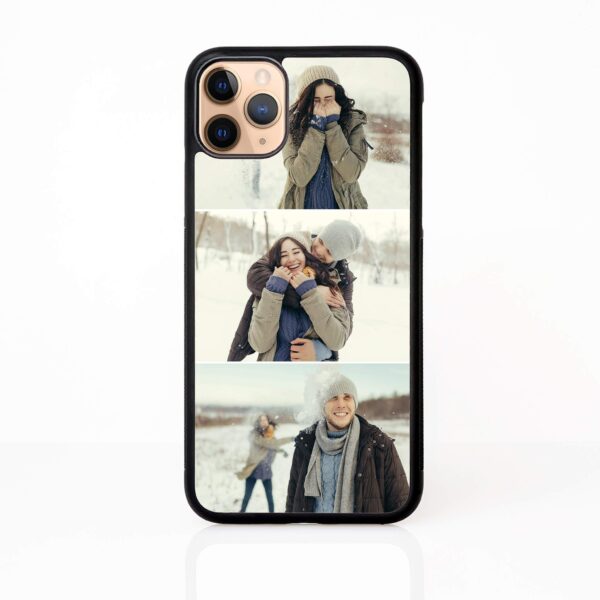 3 Photo Collage - iPhone Black Rubber Phone Case - Cornish Custom Creations