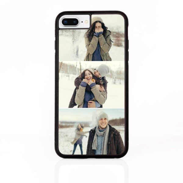 3 Photo Collage - iPhone Black Rubber Phone Case - Cornish Custom Creations