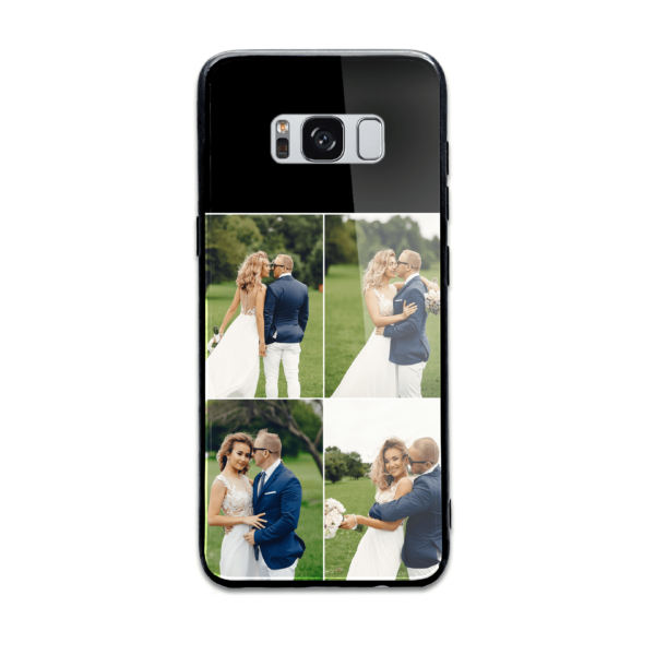 4 Photo Collage - Samsung Galaxy Glass Phone Case - Cornish Custom Creations