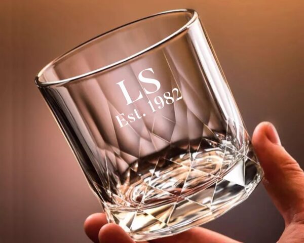 40th 50th 60th Birthday Personalised Engraved Whiskey Glass - Special Birthday Glass - 40th Birthday - 60th Birthday