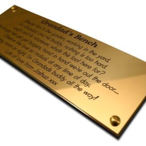 5" x 2" solid brass engraved nameplate - Cornish Custom Creations