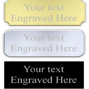 Trophy Plaque Plates Custom Made Ready for you Ready to Attach - Various sizes.
