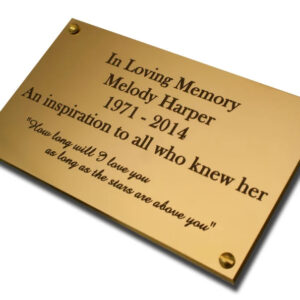 A5 (210x148mm) solid brass engraved nameplate - Cornish Custom Creations