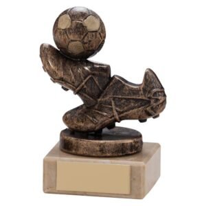 Agility Boot & Ball Football Trophy Bronze & Gold - Cornish Custom Creations