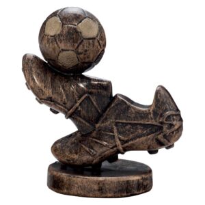 Agility Football Boot & Ball Figure Antique Bronze - Cornish Custom Creations