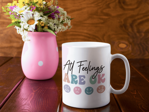 All feeling are OK' Mental Health Awareness Mug - Cornish Custom Creations