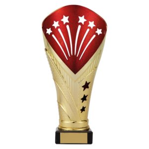 All Stars Large Rapid Trophy Gold & Red - Cornish Custom Creations