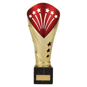 All Stars Large Rapid Trophy Gold & Red - Cornish Custom Creations