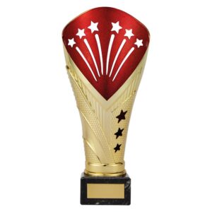 All Stars Large Rapid Trophy Gold & Red - Cornish Custom Creations