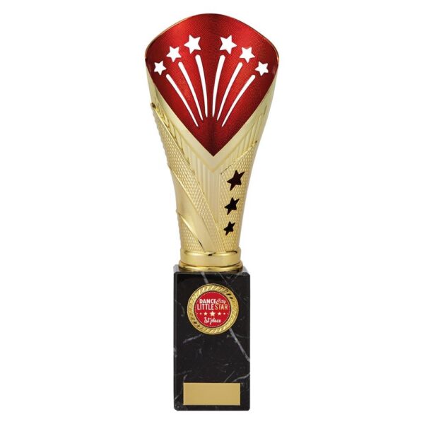 All Stars Large Rapid Trophy Gold & Red - Cornish Custom Creations