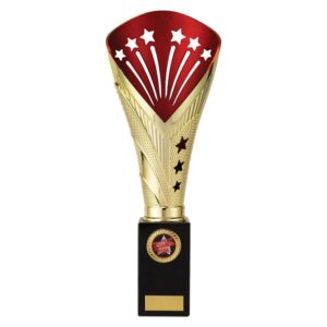 All Stars Super Rapid Trophy Gold & Red - Cornish Custom Creations