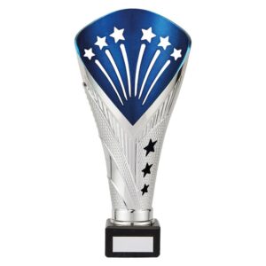 All Stars Super Rapid Trophy Silver & Blue - Cornish Custom Creations