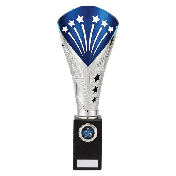 All Stars Super Rapid Trophy Silver & Blue - Cornish Custom Creations