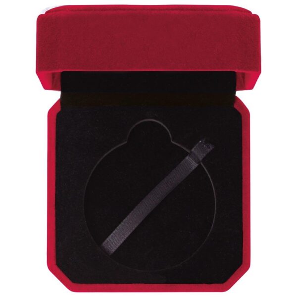 Aspire Velour Medal Box Red - Cornish Custom Creations