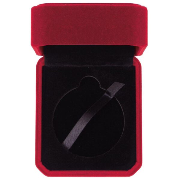 Aspire Velour Medal Box Red - Cornish Custom Creations