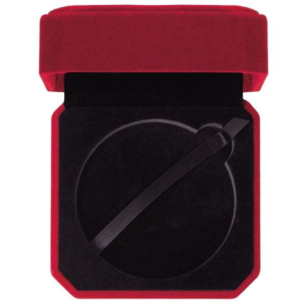 Aspire Velour Medal Box Red - Cornish Custom Creations