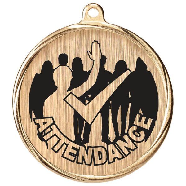 Aurum Attendance Medal Gold - Cornish Custom Creations