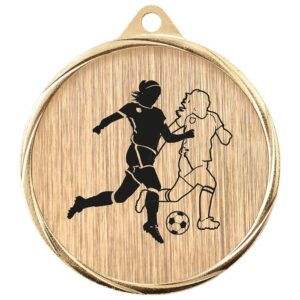 Aurum Football Female Medal Gold - Cornish Custom Creations