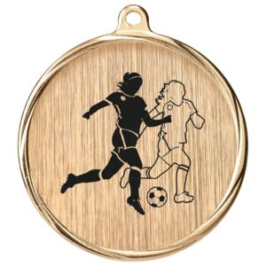 Aurum Football Female Medal Gold - Cornish Custom Creations