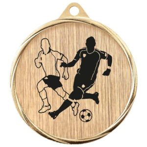 Aurum Football Male Medal Gold - Cornish Custom Creations