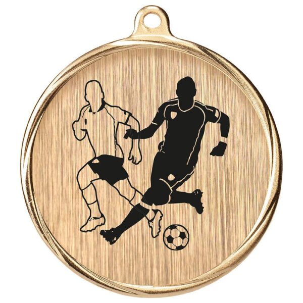 Aurum Football Male Medal Gold - Cornish Custom Creations