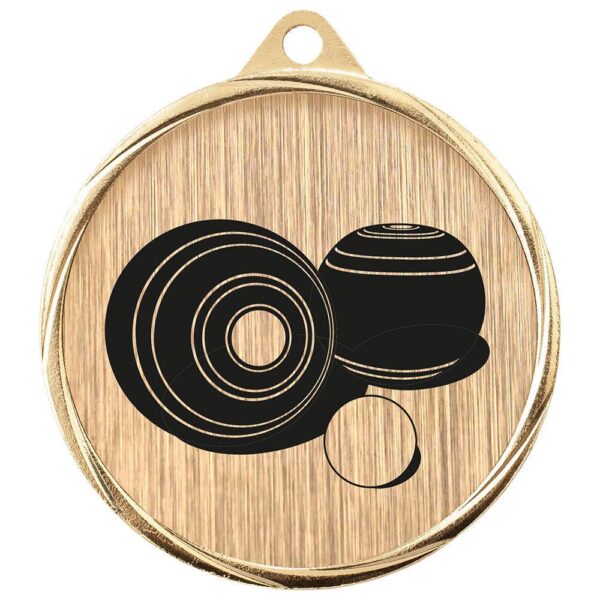 Aurum Lawn Bowls Medal Gold - Cornish Custom Creations