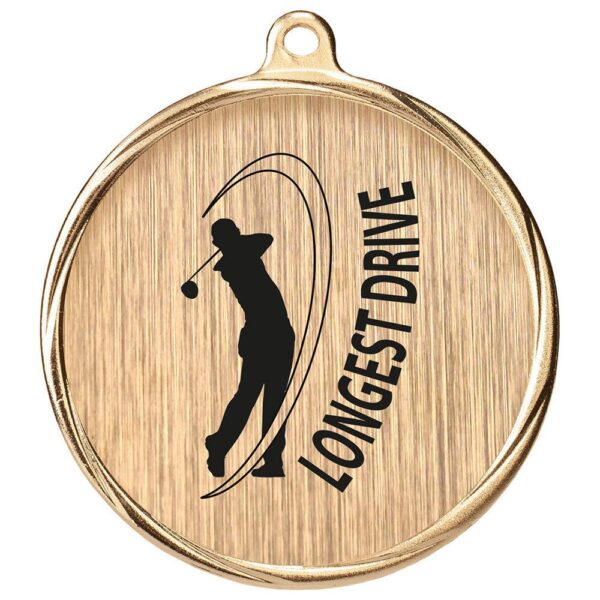 Aurum Longest Drive Medal Gold - Cornish Custom Creations