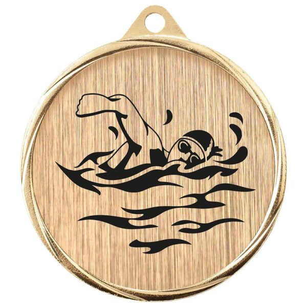 Aurum Swimming Medal Gold - Cornish Custom Creations