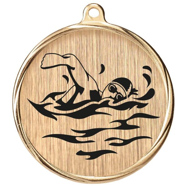 Aurum Swimming Medal Gold - Cornish Custom Creations