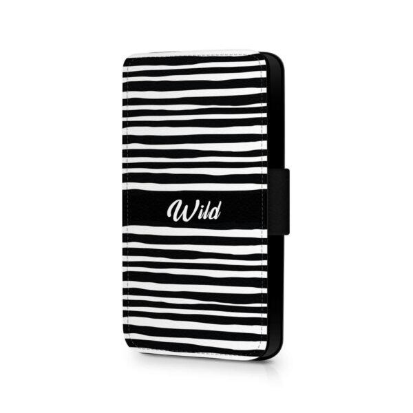 Black & White Pattern | Galaxy Wallet Initials Phone Case - Cornish Custom Creations