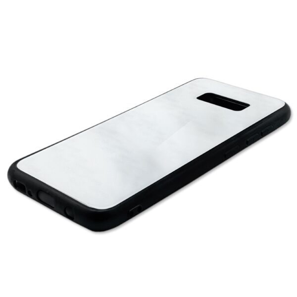 Black & White Patterns with initial - Galaxy Glass Phone Case - Cornish Custom Creations