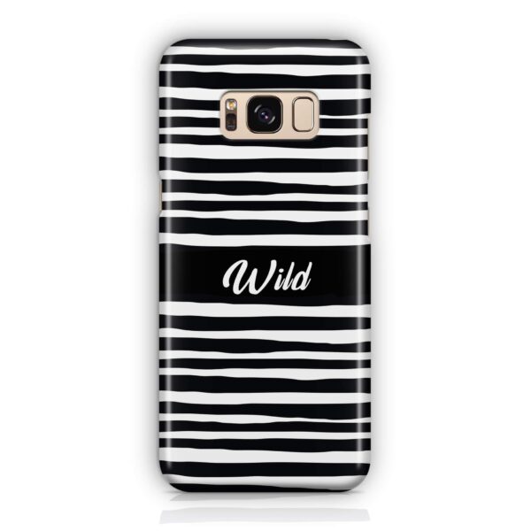 Black & White Patterns with Initial - Samsung Galaxy 3D Phone Case - Cornish Custom Creations