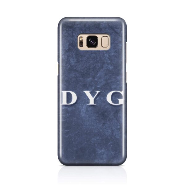 Blue Marble With Initials - Galaxy 3D Custom Phone Case - Cornish Custom Creations