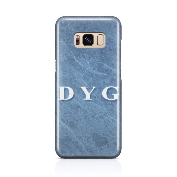 Blue Marble With Initials - Galaxy 3D Custom Phone Case - Cornish Custom Creations