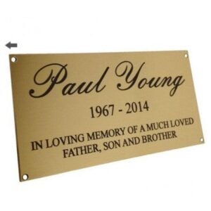 Brass Plaque Engraved Sign 6x3 - Engrave Express