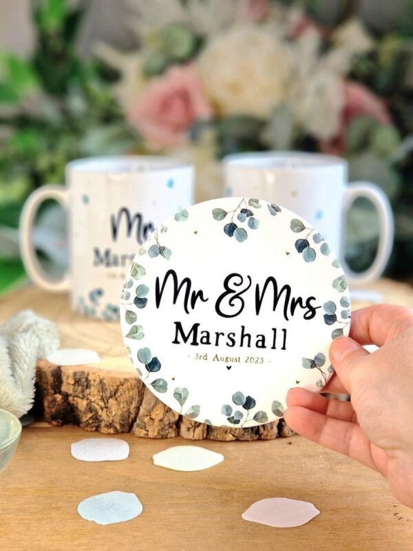 bride and groom mugs, mr and mrs wedding gifts, personalised wedding mugs, engagement gifts for couples, wedding gift for friends, mug set - Image 5