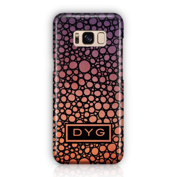 Bubbles Hollow with initials - Galaxy 3D Personalised Phone Case - Cornish Custom Creations