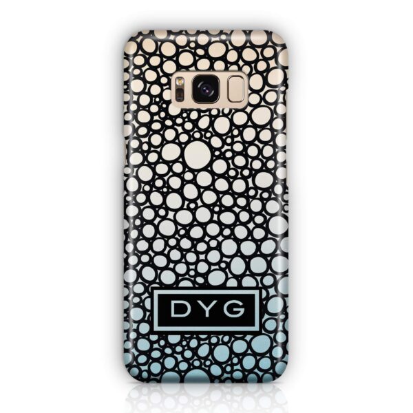 Bubbles Hollow with initials - Galaxy 3D Personalised Phone Case - Cornish Custom Creations