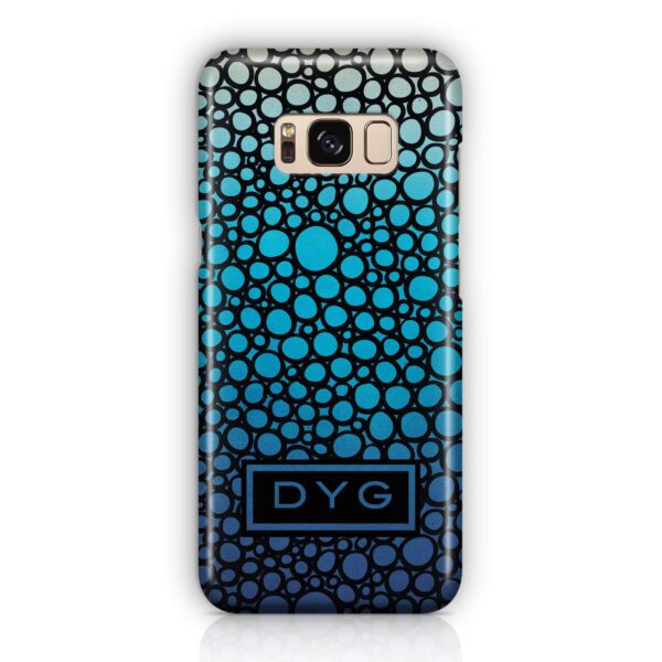 Bubbles Hollow with initials - Galaxy 3D Personalised Phone Case - Cornish Custom Creations