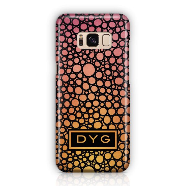 Bubbles Hollow with initials - Galaxy 3D Personalised Phone Case - Cornish Custom Creations