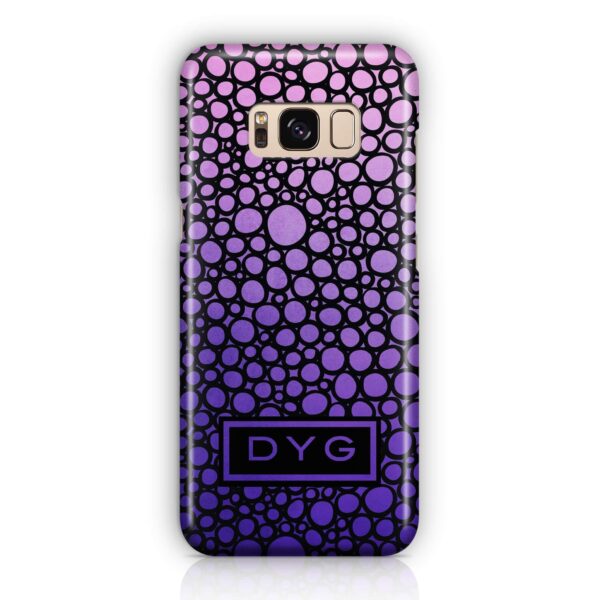 Bubbles Hollow with initials - Galaxy 3D Personalised Phone Case - Cornish Custom Creations