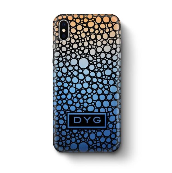 Bubbles Hollow with initials - iPhone 3D Personalised Phone Case - Cornish Custom Creations