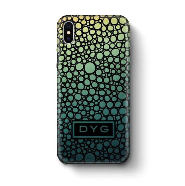 Bubbles Hollow with initials - iPhone 3D Personalised Phone Case - Cornish Custom Creations