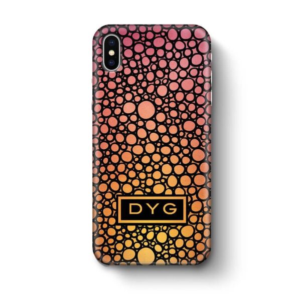 Bubbles Hollow with initials - iPhone 3D Personalised Phone Case - Cornish Custom Creations