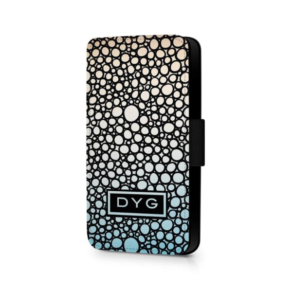 Bubbles Hollow With Initials | Galaxy Wallet Phone Case - Cornish Custom Creations