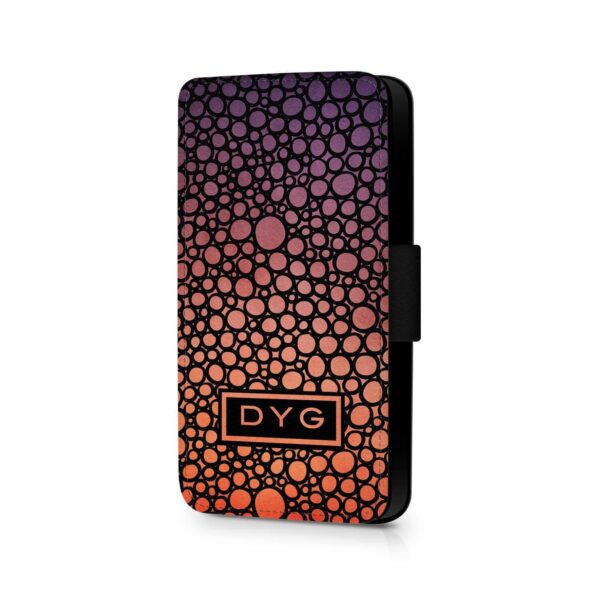 Bubbles Hollow With Initials | Galaxy Wallet Phone Case - Cornish Custom Creations