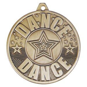 Cascade Dance Iron Medal Antique Gold - Cornish Custom Creations